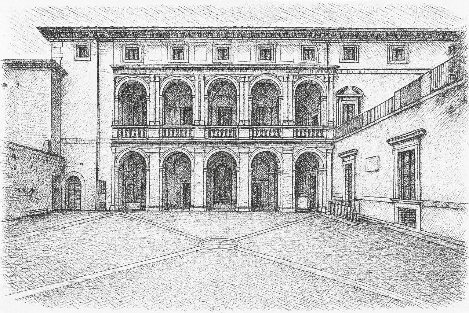 Palazzo Cesi - fronte - disegno