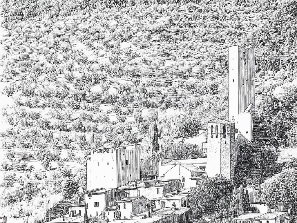 Castello di Pissignano - veduta