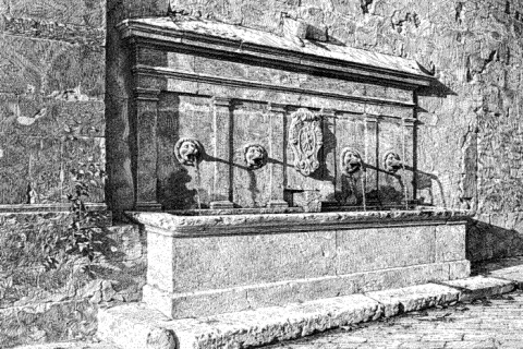 Fontana del Cardinal del Monte da un'illustrazione degli anni '30