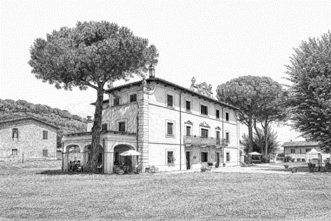 Isola Polvese, Casa Micciola, Villa "Biagiotti", Casa di Cesarino e giardino progettato dall'Arch. Pietro Porcinai