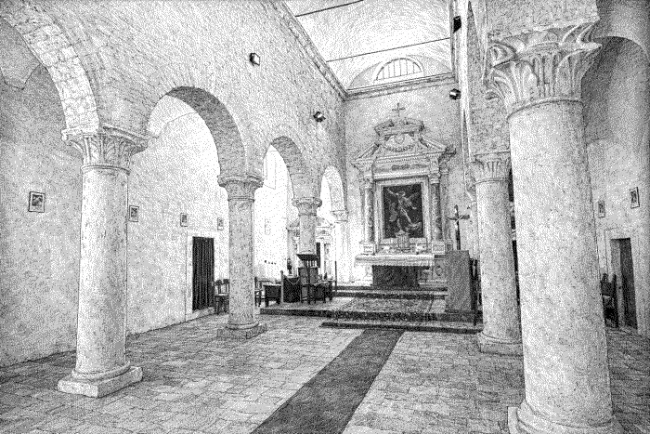 Abbazia di Sant'Angelo in Massa - interno della chiesa