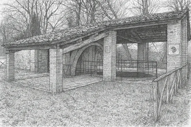 Disegno della Fornace di Compignano