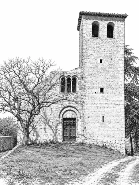 Disegno dell'Abbazia di San Giuliano