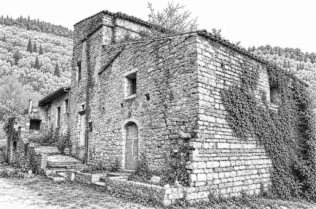 Disegno delle rovine del Monastero di Santa Maria di Vallegloria, detto “Vecchio”