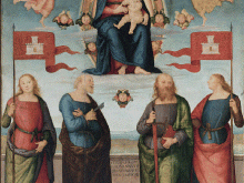 Madonna in gloria tra i santi Gervasio, Pietro, Paolo, Protasio - Perugino