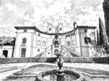Illustrazione della Villa Alfani Silvestri