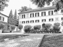 Disegno del fronte della Villa Valvitiano