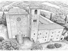 Disegno dell'Abbazia Santa Maria Valdiponte
