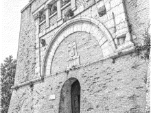 Disegno della Porta Marzia: uno degli accessi alla  Rocca Paolina di Perugia