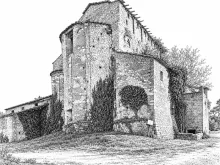 Disegno dell'ex Complesso Abbaziale di Pieve Confini