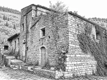 Disegno delle rovine del Monastero di Santa Maria di Vallegloria, detto “Vecchio”
