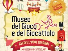 Insegna del Museo del Gioco e del Giocattolo di Perugia
