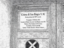 Targa della porta della chiesa di San Biagio